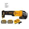 得伟20V锂电无刷100mm角磨机两电一充6.0电池DCG407N-6X2套