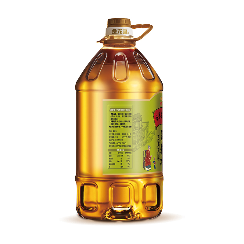 金龙鱼外婆乡小榨巴蜀风味菜籽油4L非转压榨 食用油炒菜烹饪煎炸家庭装桶装
