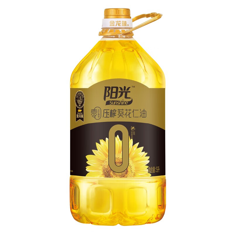 金龙鱼阳光零反式脂肪压榨葵花仁油5L油