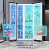 容声(Ronshen) 609升对开门冰箱 两门双变频节能一级能效CAA离子除菌净味 国补 BCD-609WD11HP