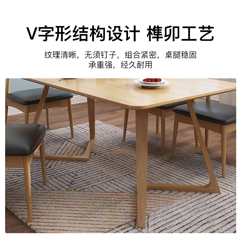 尔迈 餐桌椅 饭桌 美式复古咖啡厅奶茶店休闲餐台 实木餐桌1.2米单桌