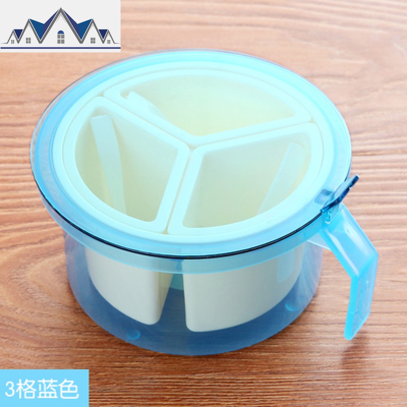 调料盒厨房用品收纳瓶家用四格一体套装调味品装盐糖味精的盐罐子 三维工匠收纳盒高清大图
