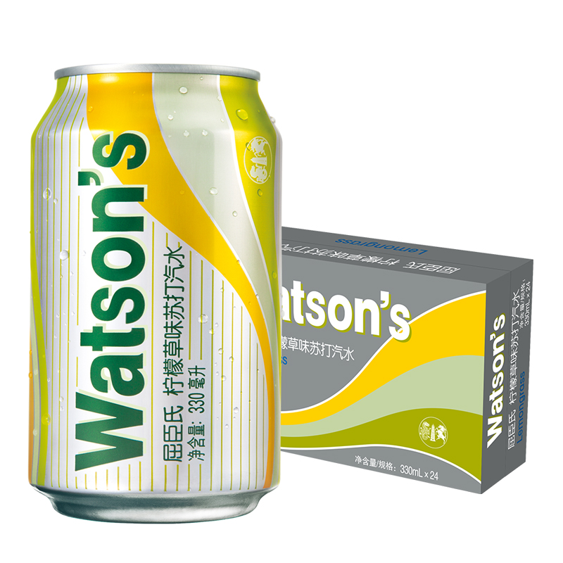 屈臣氏(Watsons)柠檬草味苏打汽水330ml*24 整箱高清大图