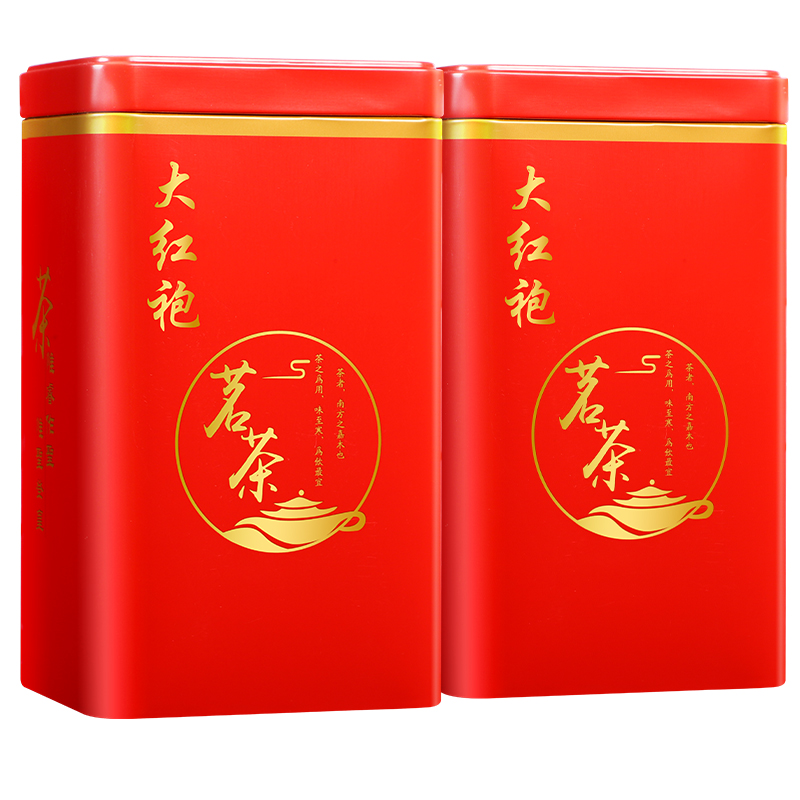 2026新茶大红袍茶叶特级武夷岩茶乌龙茶浓香型肉桂碳焙罐装500g高清大图