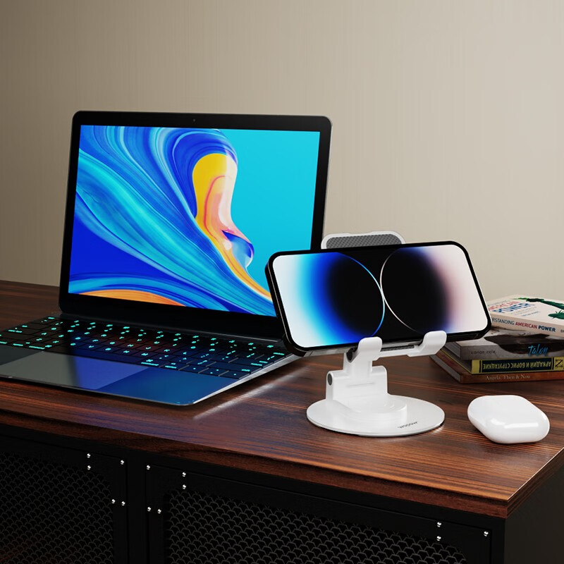 WOPOW沃品 折叠支架可360旋转稳固适用于手机平板VB25 白色