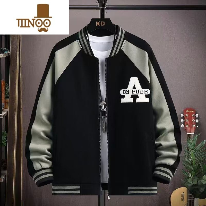 YANXU青少年棒球服外套男秋季2023新款潮牌港风学生宽松休闲帅气夹克