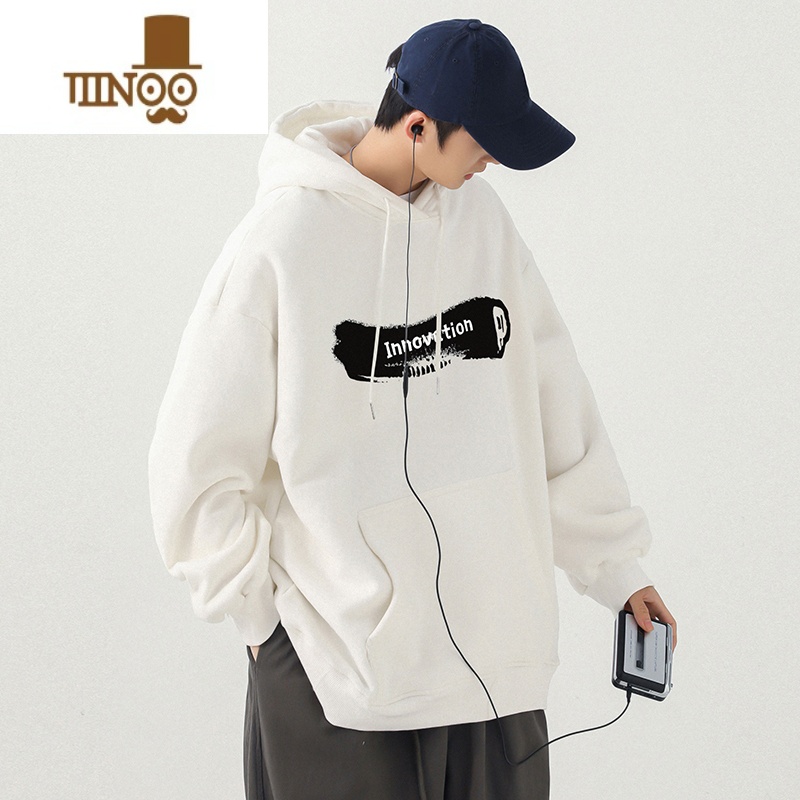 YANXU480g卫衣男2023新款美式潮牌复古连帽高街秋装打底上衣服高清大图