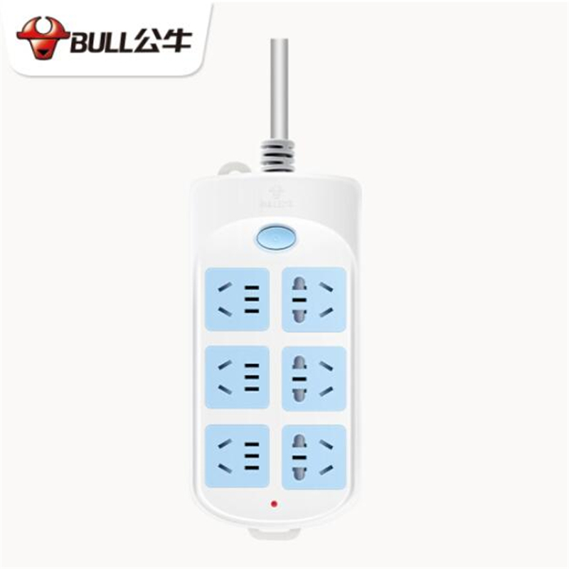 公牛(bull) 多功能智能多孔大插排 1.8米6插位GN-603