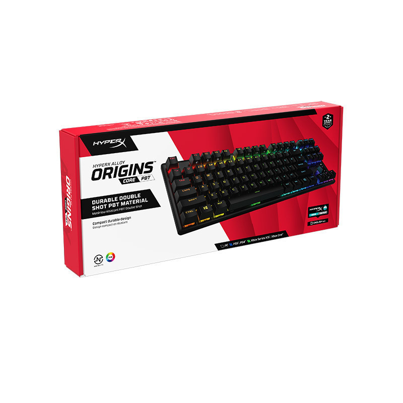极度未知(HyperX) 阿洛伊 Origins Core起源PBT竞技升级版RGB游戏机械键盘87键红轴 原金士顿