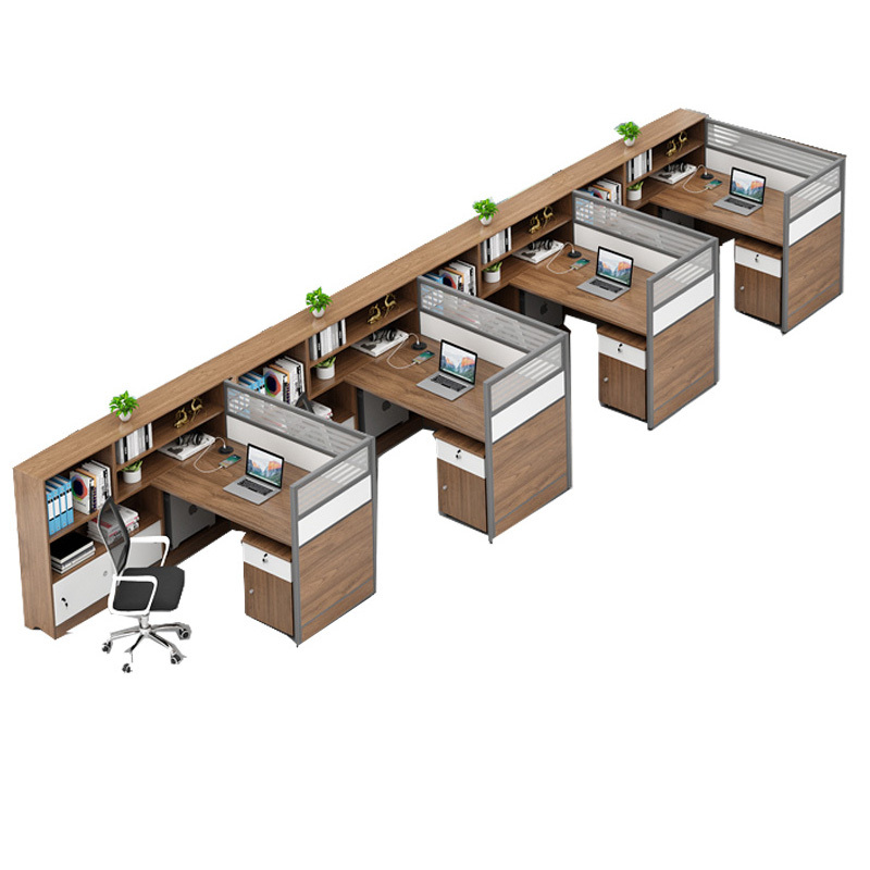 卡里鳄办公室f型4人组合屏风座位办公桌屏风写字桌kle—msf797办公