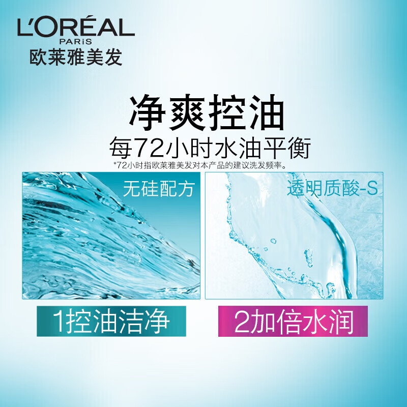 欧莱雅透明质酸水润去屑洗发露(倍润)700ml+欧莱雅透明质酸水润洗发露 200ml高清大图