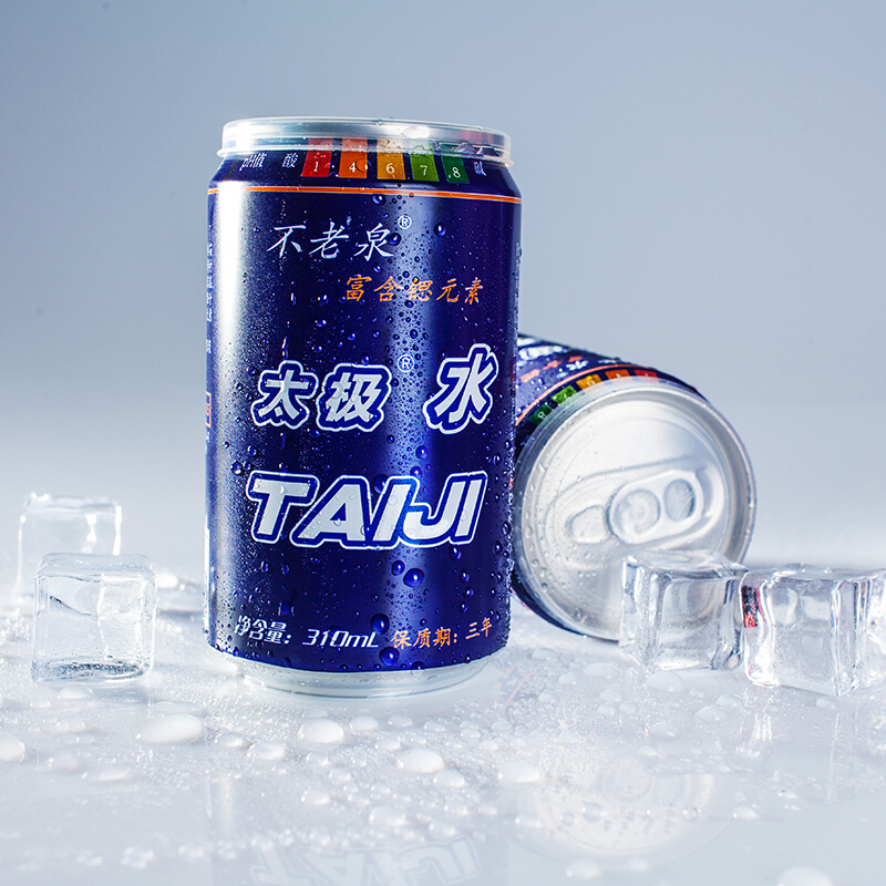 太极水 弱碱性 富锶水 饮用天然矿泉水 太极集团 310ml*12罐 整箱