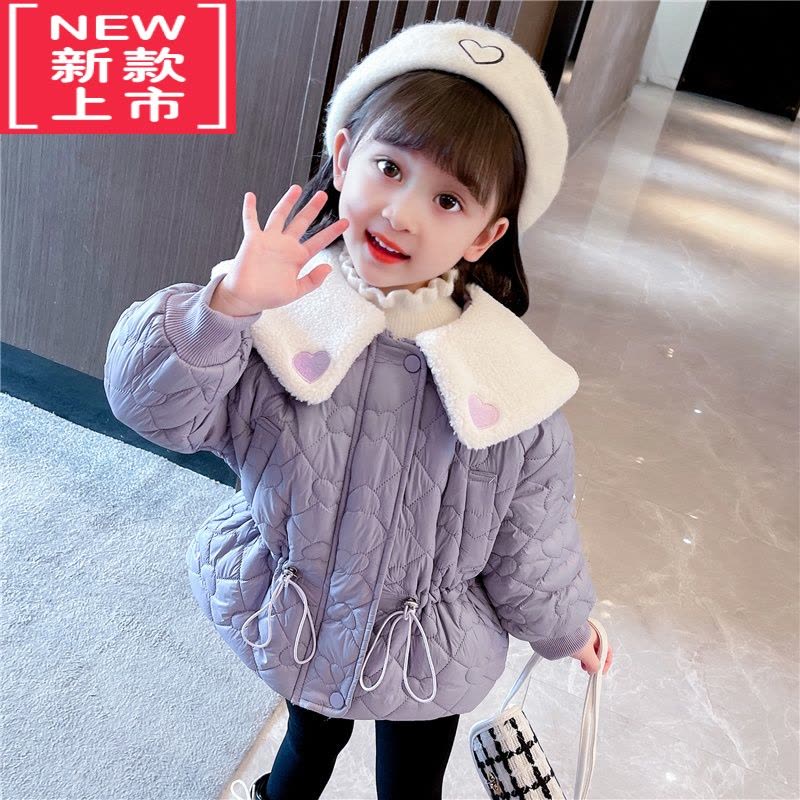 可莉允女童棉服冬季2022年新款洋气冬款棉袄儿童装冬装棉衣宝宝夹棉外套图片