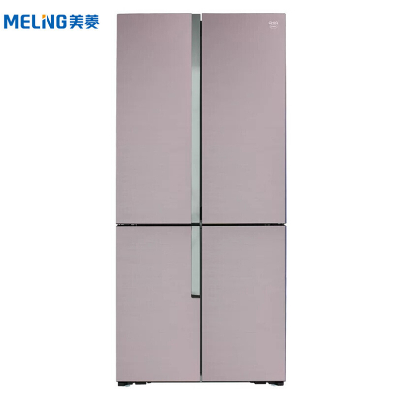 美菱(MELING) BCD-506WQ3S 506升M鲜生 十字门冰箱 水分子激活保鲜 底部散热 玻璃面板(时光粉)
