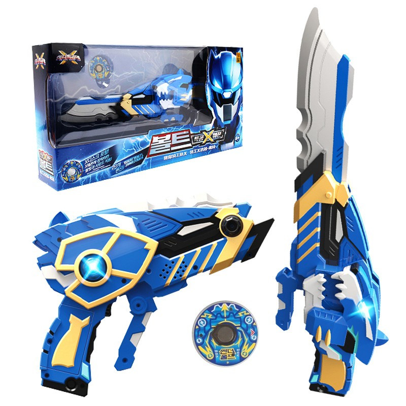 展高JUMPGO正版迷你特工队X二代系列S2弗特X武器炫能枪炫能刀8906黄金版