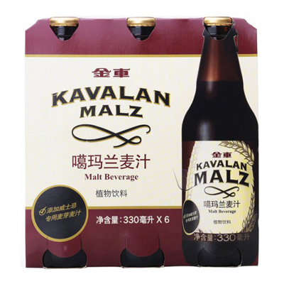 金车噶玛兰麦汁（植物饮料）330ML*6台湾进口饮料
