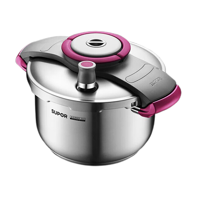 苏泊尔压力锅5L省时便捷一键焖炖软烂入味EY22BCW01-R