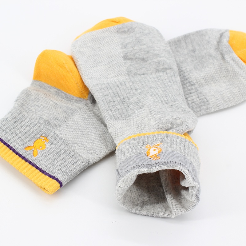 花花公子袜子男士纯棉除臭剂吸汗袜抗菌男士袜子中小腿运动袜子士高清大图