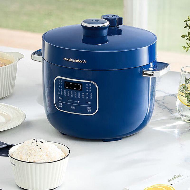 摩飞电压力锅2.5L迷你珐琅釉釜煲电高压锅轻奢蓝MR8701高清大图