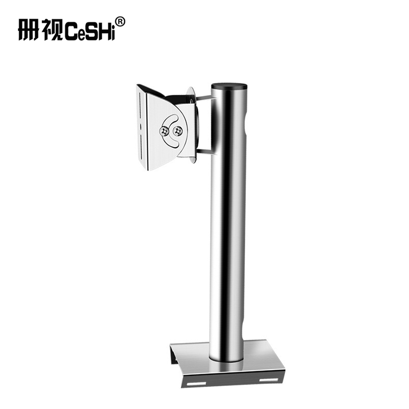 册视监控430不锈钢摄像头抱杆电线杆路灯万向调节摄像机支架L型20cm个高清大图