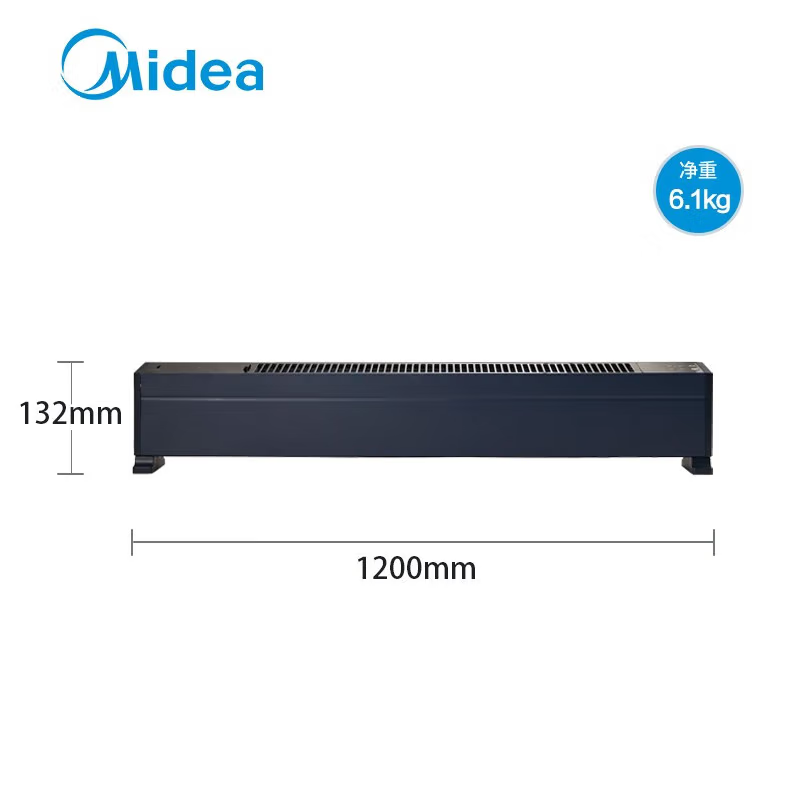 美的(Midea)踢脚线取暖器石墨烯 NDU-TDS 移动地暖浴室防水速热电暖气节能省电制热烤火炉辅助干衣高清大图