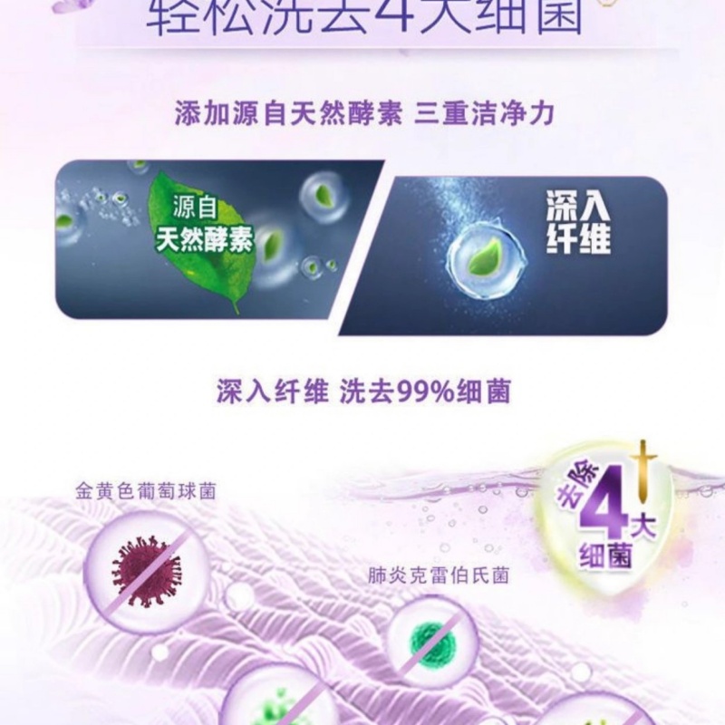 奥妙洗衣粉 全自动3合1含金纺洁净护色持久留香大袋 深层洁净500g+亮白焕彩500g高清大图