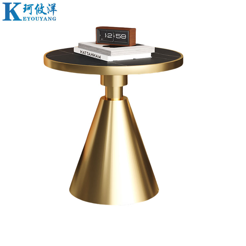 珂攸洋边几金色黑面500*500*600mm张高清大图