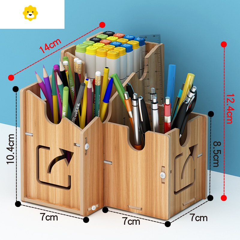 喻娄笔筒创意时尚可爱小清新办公室笔筒桌面摆件办公文具用品多功能