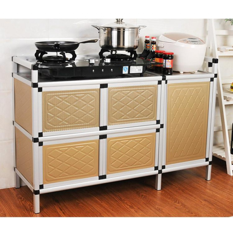 厨房灶台柜组装简易经济型家用组合铝合金移动厨柜橱柜