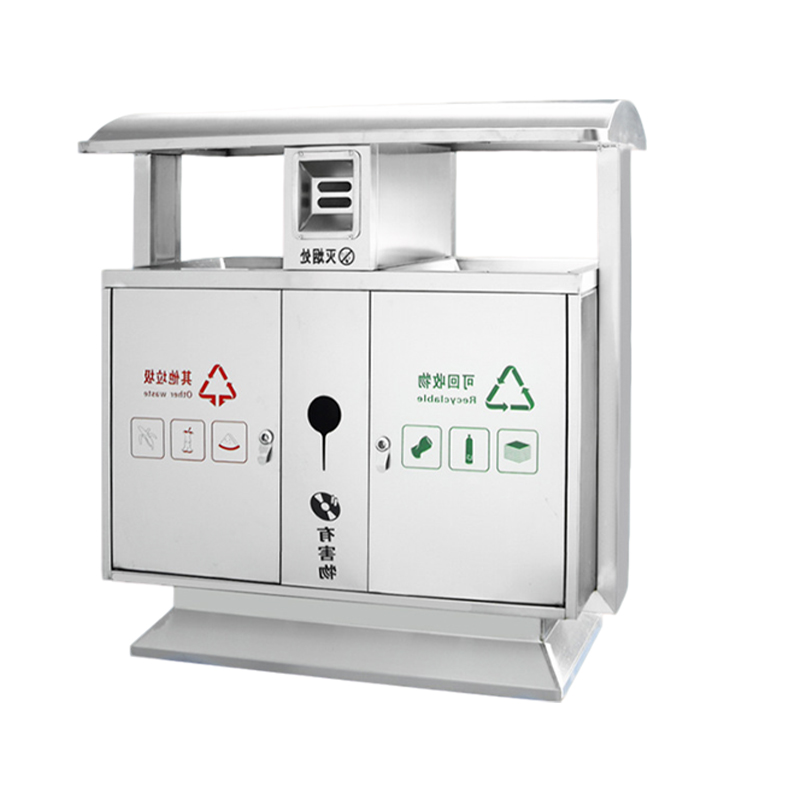 卫未来 户外垃圾桶 不锈钢100*36*96cm 个高清大图