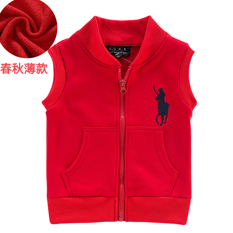 迪鲁奥(DILUAO)2021新款儿童马甲春婴儿坎肩薄款女宝宝小童外套男童马夹潮Sy