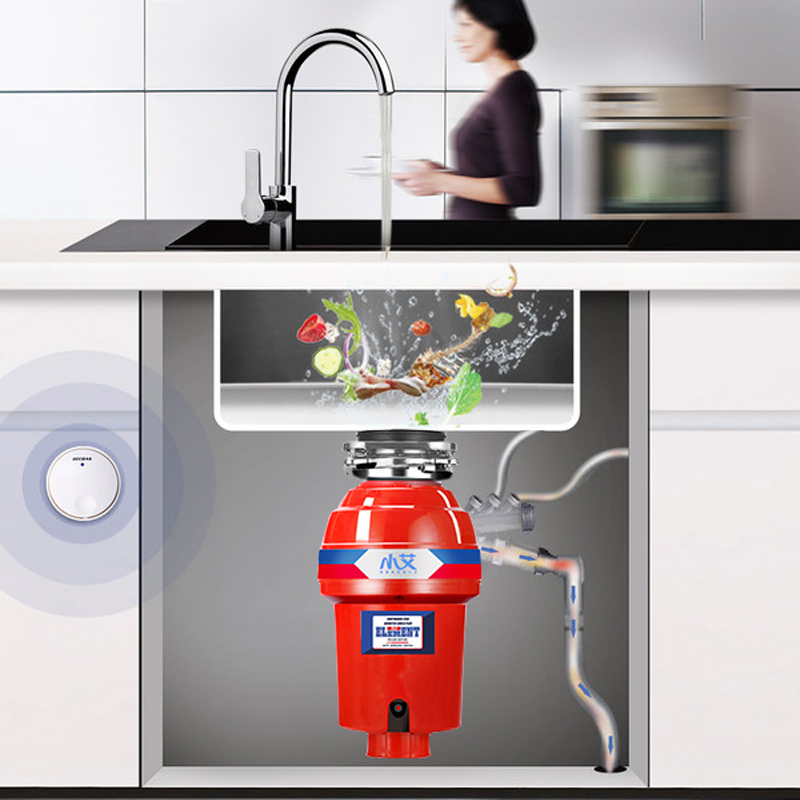 小艾XA-102家用厨房食物垃圾处理器 水槽厨余垃圾粉碎机 无线开关免开孔 560W大功率直流电机