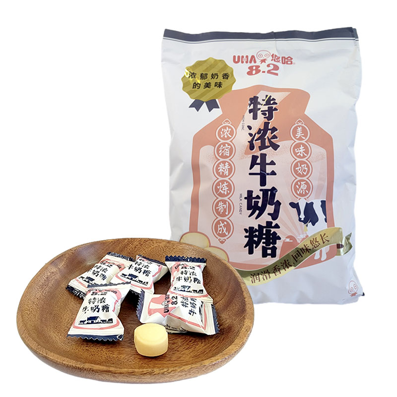 悠哈牛奶糖UHA特浓牛奶糖多口味结婚喜糖零食品袋装1000g高清大图
