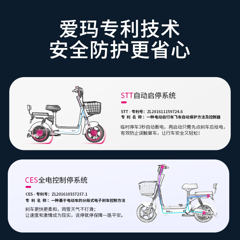 爱玛(AIMA)新国标48V小型锂电代步电单车男女电动自行车 小米兔基础版星空白