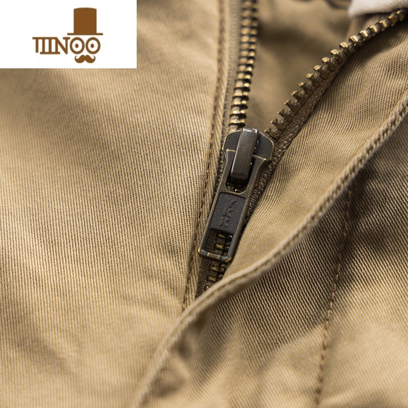 YANXU微弹力高密休闲裤长裤男士修身小直筒秋季厚款合体水洗裤子男裤高清大图