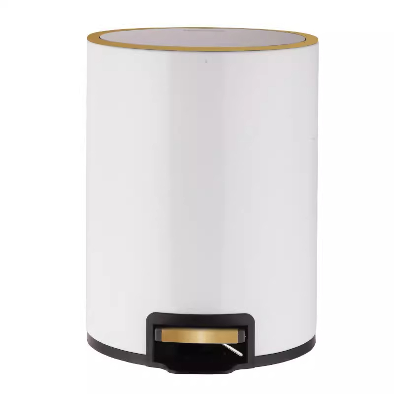 中屹得 办公室轻奢脚踩式垃圾桶 个高清大图