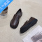 SUNTEK软底平底乐福鞋女单鞋小皮鞋JK鞋2023春季新款坡跟英伦风复古防滑