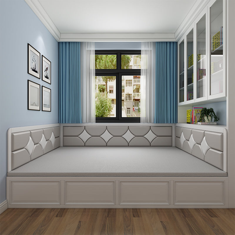 1平米 浅灰 白色 榻榻米床头床围软包墙围墙贴床头板自粘靠背垫儿童