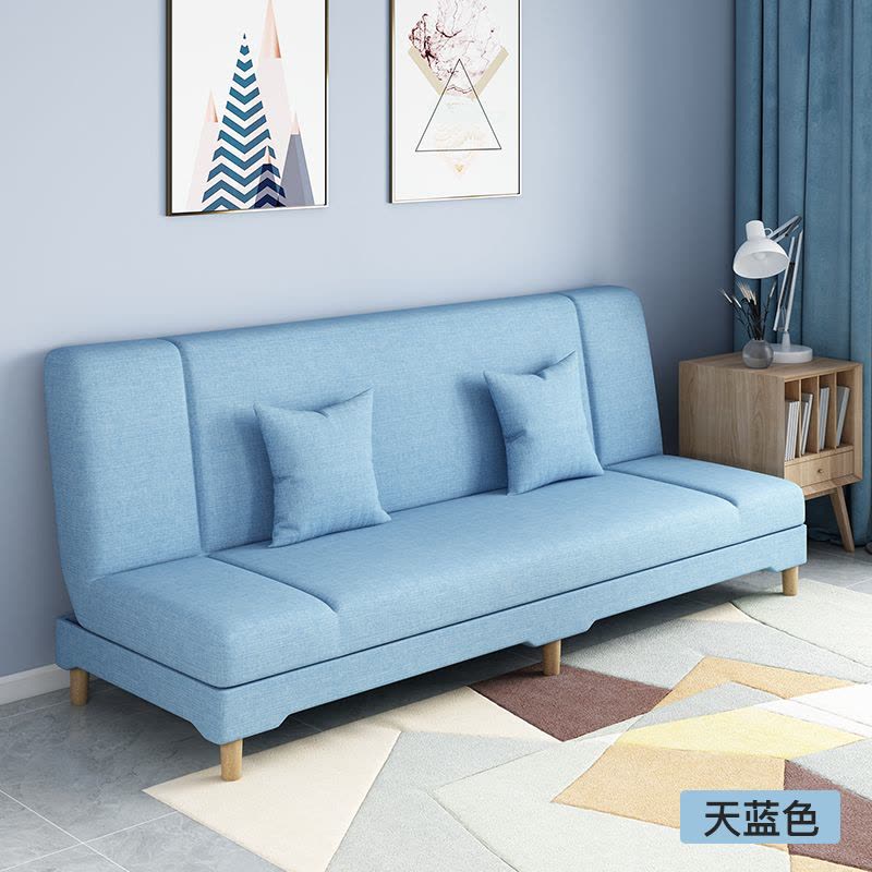 沙发小户型客厅沙发床折叠两用简易出租房用经济型懒人布艺小沙发图片