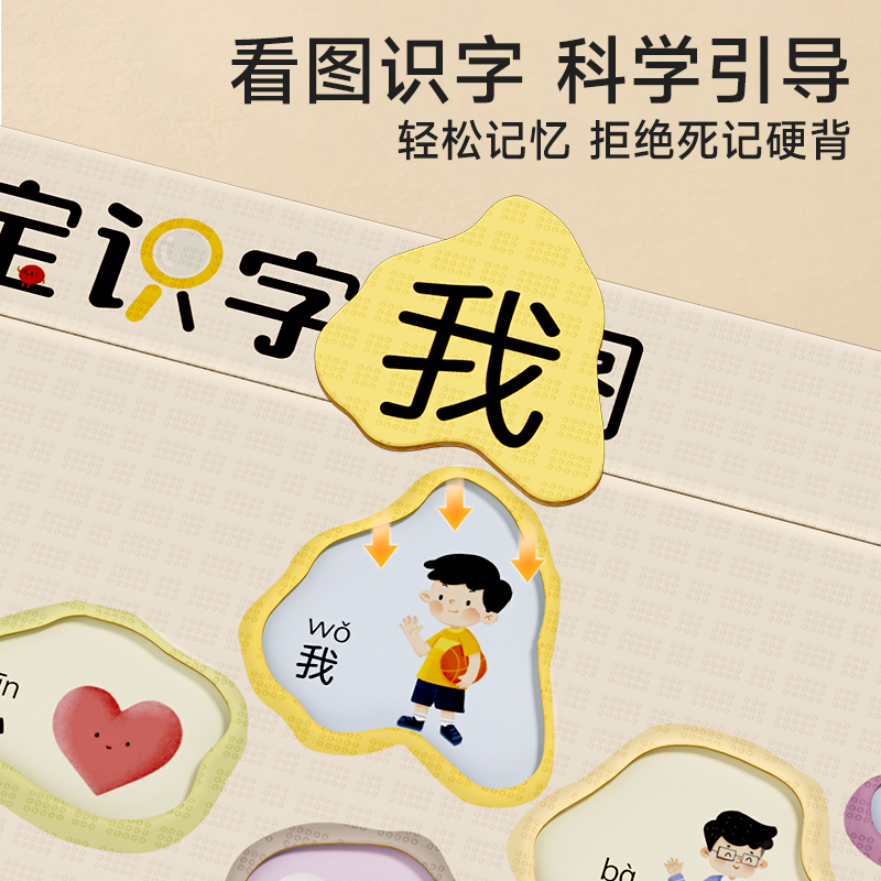 [全6册]趣味拼图 [正版]时光学趣味识字拼图2到6岁宝宝认字益智玩具识字书幼儿认字卡片幼小衔接儿童汉字亲子互动看图识字高清大图