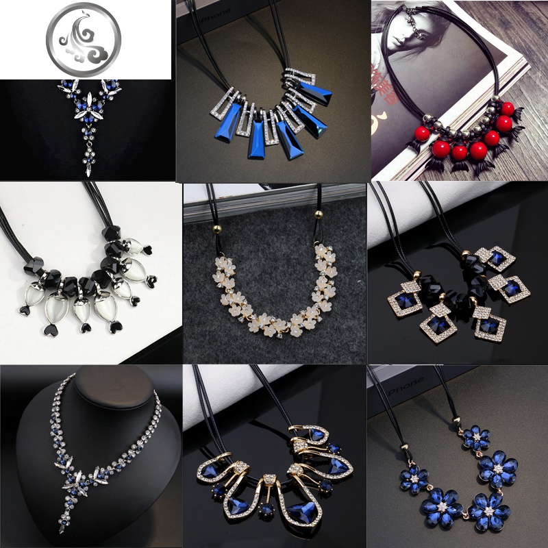 时尚个性夸张百搭锁骨装饰短款毛衣链配衣服的挂饰配饰项链秋冬潮 JiMi高清大图