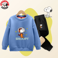 史努比(SNOOPY)儿童套装童装加绒男女中大童冬季新款圆领卫衣运动套装TZTYY2S127