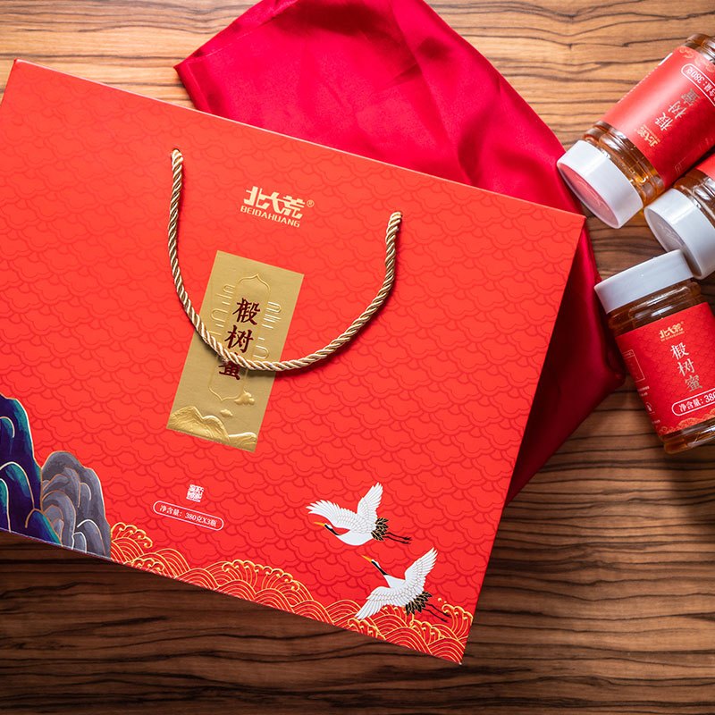 北大荒 东北黑蜂 椴树蜜礼盒 纯蜂蜜1140g团购礼品