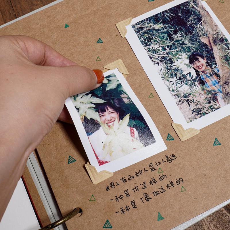 南木情侣活页相册周年纪念diy照片ins创意手绘生日本手工制作 三维工匠 礼盒装 牛卡内页(30张)高清大图