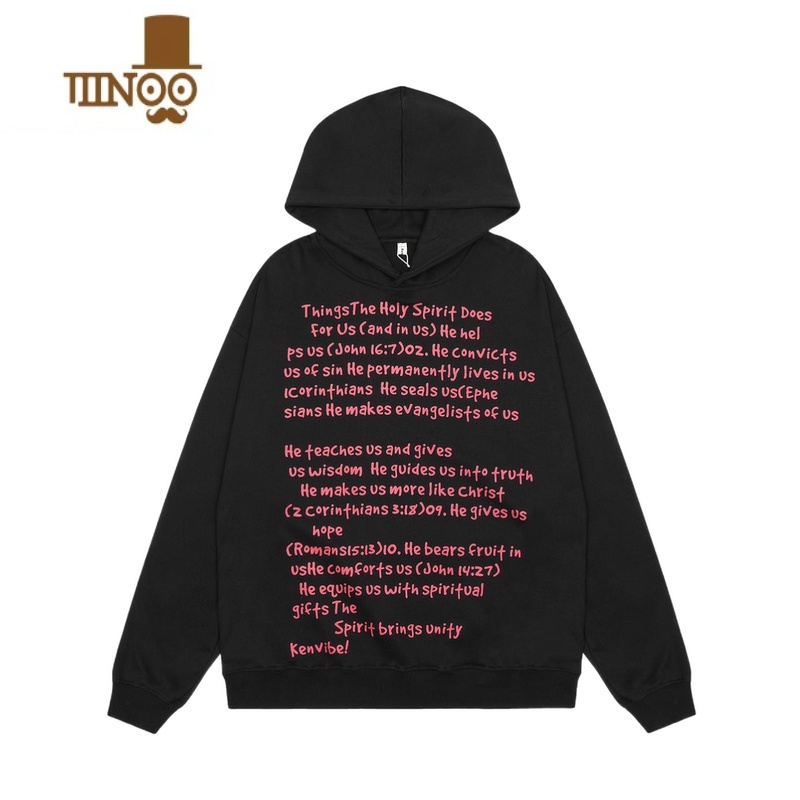 YANXUMz 美式街头情侣潮流小众字母印花连帽卫衣男秋季潮牌慵懒帽衫潮高清大图