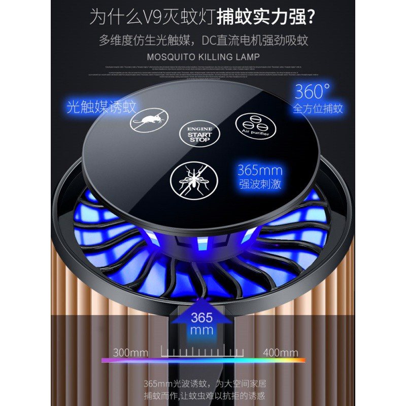 灭蚊灯家用室内婴儿插电式卧室超声波驱鼠捕防蚊器 三维工匠 新升级多功能灭蚊器土豪金+适配器高清大图