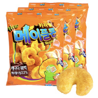 韩国CROWN克丽安裹糖浆玉米脆袋装74g休闲膨化零食品下午茶点心