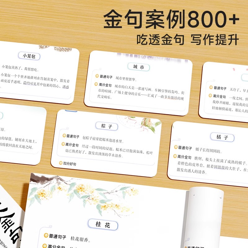 [写作提升]小学生作文金句800例 小学通用 [正版]作文金句800例小学生作文好词好句好段优美句子积累大全三四五六年级高清大图