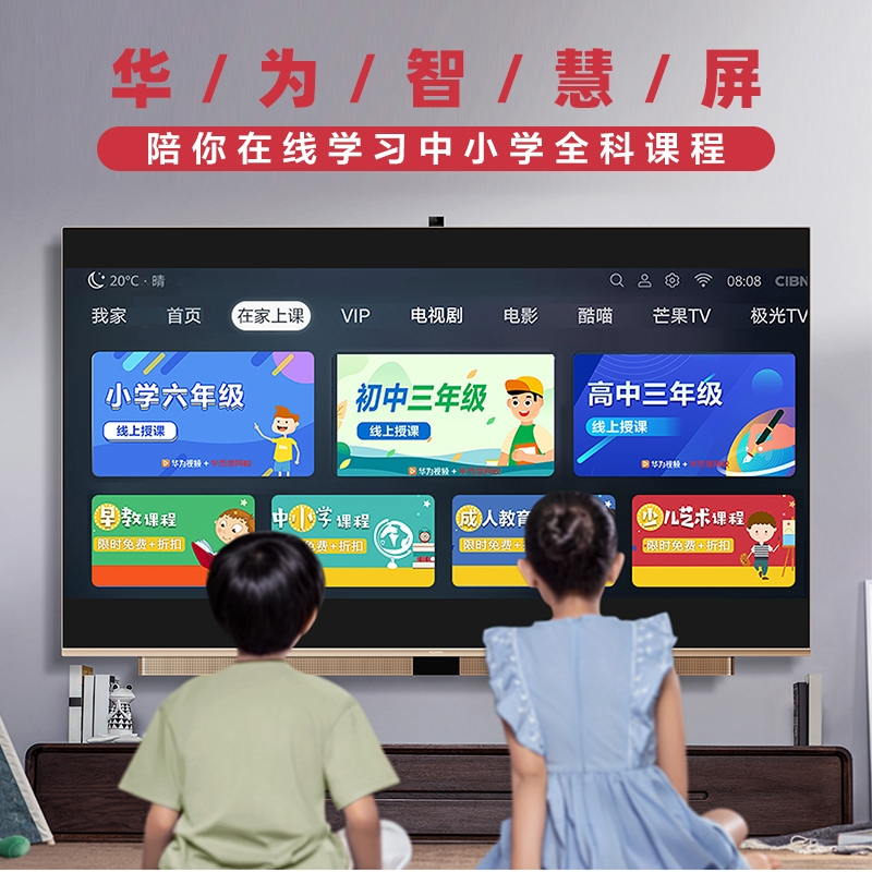 华为智慧屏 V65挂架版 HEGE-560 65英寸4K超高清人工智能液晶平板电视 4+64GB AI摄像头 智慧音响