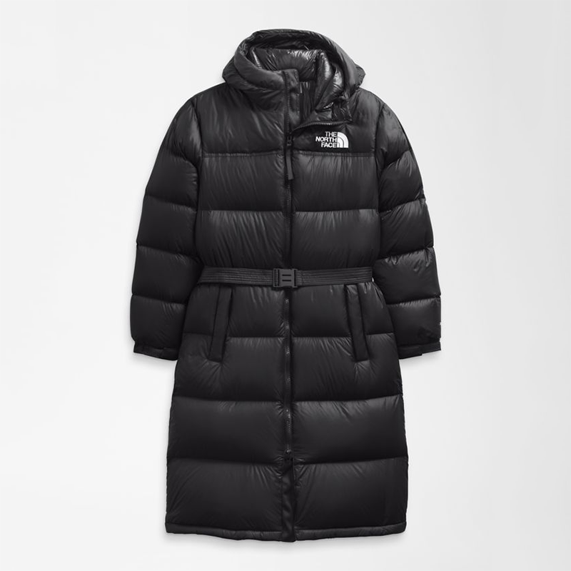 北面thenorthfacenuptse700填充鹅绒系列轻量保暖女士羽绒服束带长款